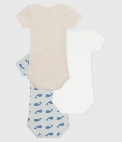 Petit Bateau Bodys*Set kurzärmeliger Baby-Bodys aus Baumwolle mit Walmotiv variante 1