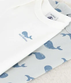 Petit Bateau Bodys*Set kurzärmeliger Baby-Bodys aus Baumwolle mit Walmotiv variante 1