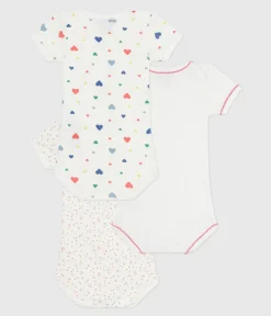 Petit Bateau Bodys*Set kurzärmeliger Baby-Bodys aus Baumwolle mit Herzmotiv variante 1
