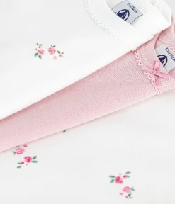 Petit Bateau Bodys*Set kurzärmeliger Baby-Bodys aus Baumwolle mit Blumenmuster variante 1