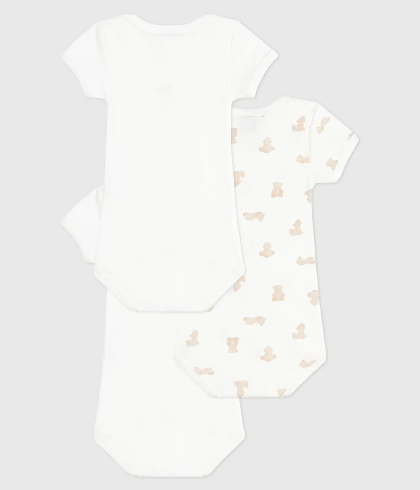 Petit Bateau Bodys*Set kurzärmeliger Baby-Bodys aus Baumwolle mit Bärmotiv variante 1