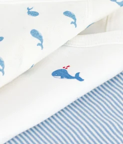 Petit Bateau Bodys|Newborn*Set kurzärmeliger Wickelbodys aus bedruckter Baumwolle variante 1