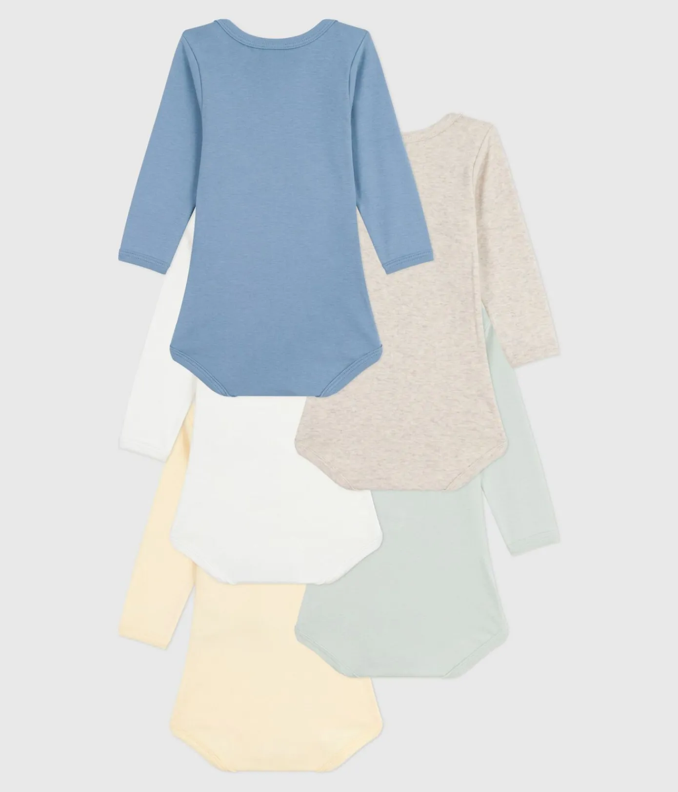 Petit Bateau Bodys*Set langärmeliger Baby-Bodys aus Baumwolle mit Wochentagen variante 1