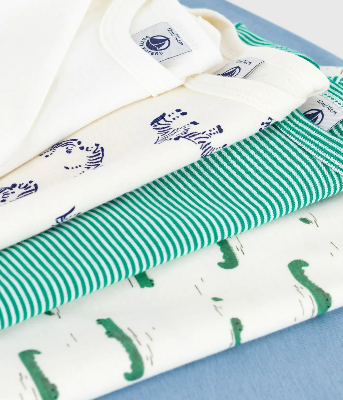 Petit Bateau Bodys*Set langärmeliger Baby-Bodys aus Baumwolle mit Tiermotiv variante 1