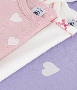 Petit Bateau Bodys*Set langärmeliger Baby-Bodys aus Baumwolle mit Herzmotiv variante 1