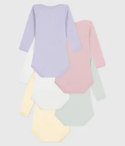 Petit Bateau Bodys*Set langärmeliger Baby-Bodys aus Baumwolle mit Wochentagen variante 1