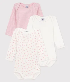 Petit Bateau Bodys*Set langärmeliger Baby-Bodys aus Baumwolle mit Herzmotiv variante 1