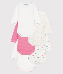 Petit Bateau Bodys*Set langärmeliger Baby-Bodys aus Baumwolle mit Herzmotiv variante 1