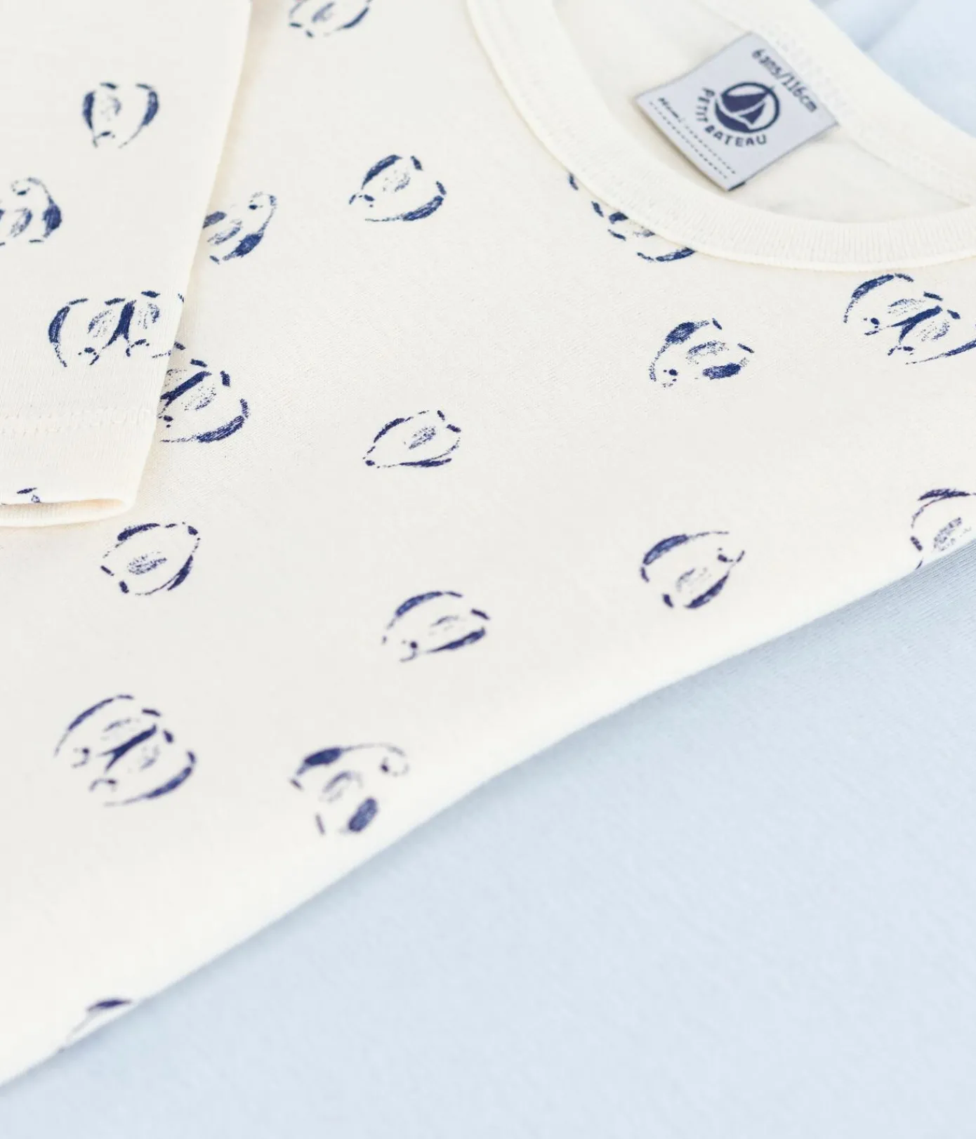 Petit Bateau Unterhemden, Tanktops|T-Shirts, Poloshirts, Hemden*Set langärmeliger Kinder T-Shirts aus bedruckter Baumwolle variante 1
