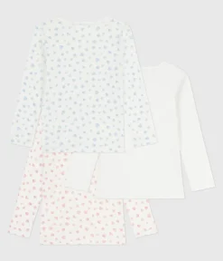 Petit Bateau Unterhemden, Tanktops|T-Shirts, Tops, Oberteile*Set langärmeliger Kinder T-Shirts aus Baumwolle mit Herzmotiv variante 1