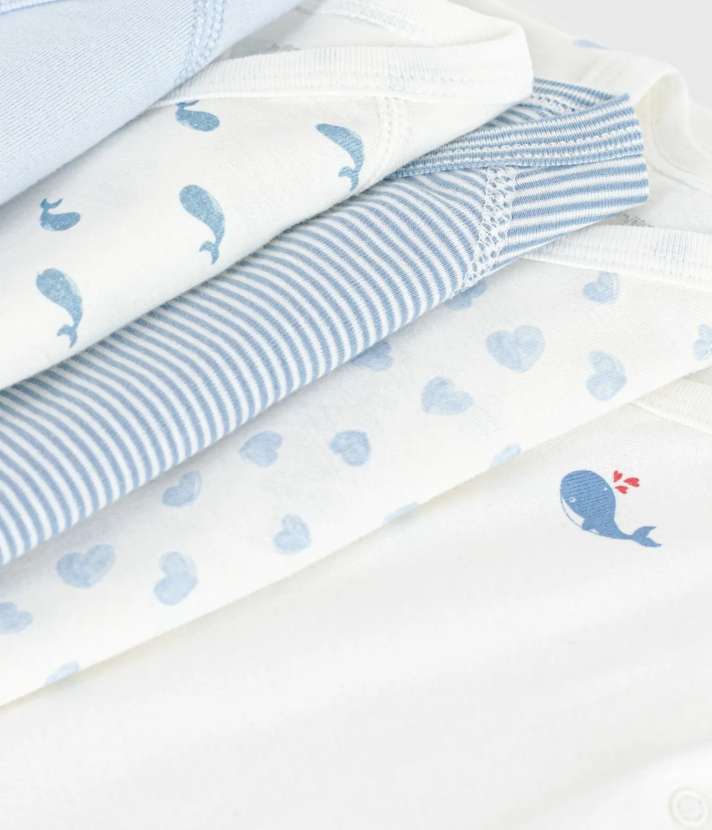 Petit Bateau Bodys|Newborn*Set langärmeliger Wickelbodys aus bedruckter Baumwolle variante 1
