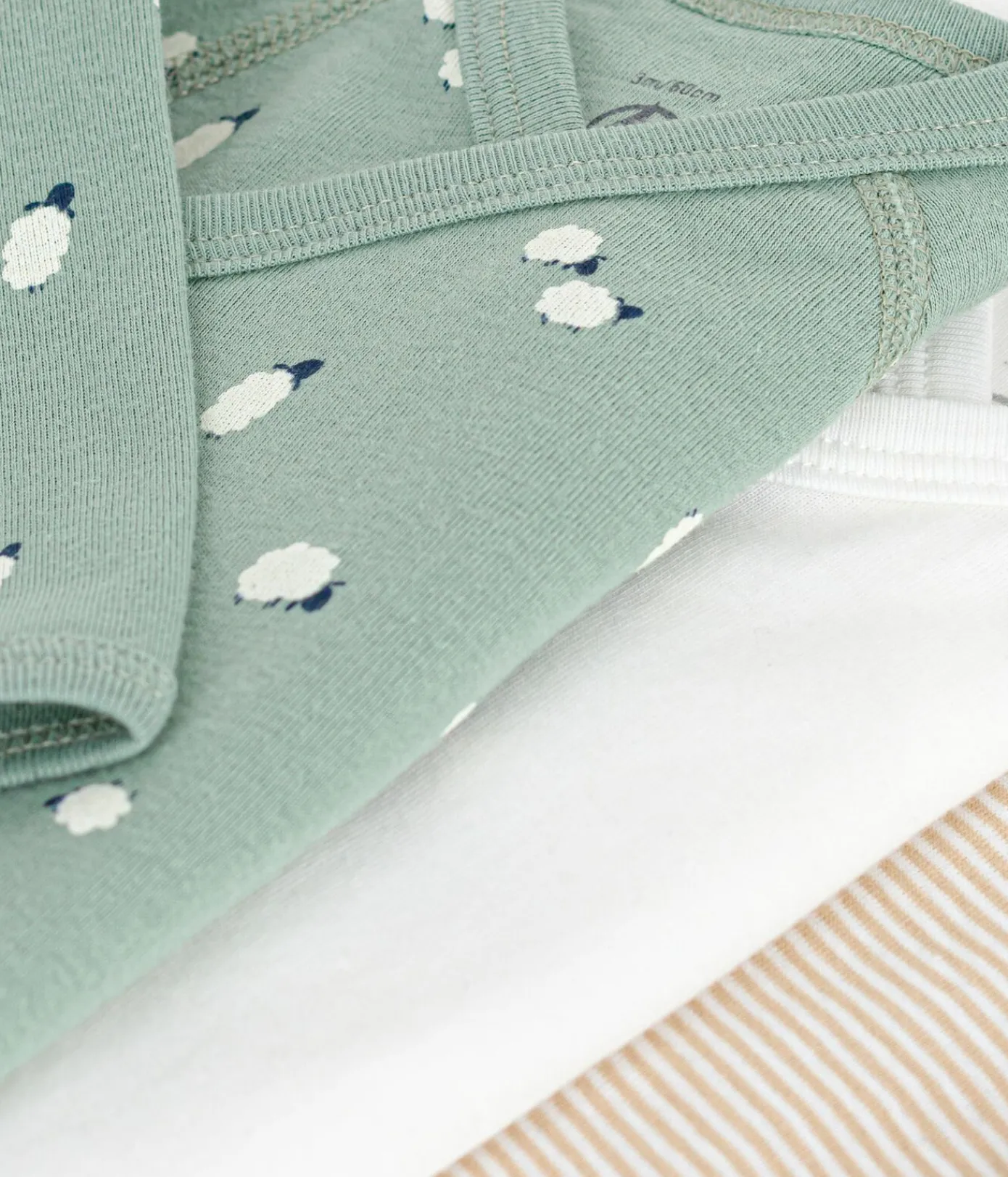 Petit Bateau Bodys|Newborn*Set langärmeliger Wickelbodys aus bedruckter Baumwolle variante 1