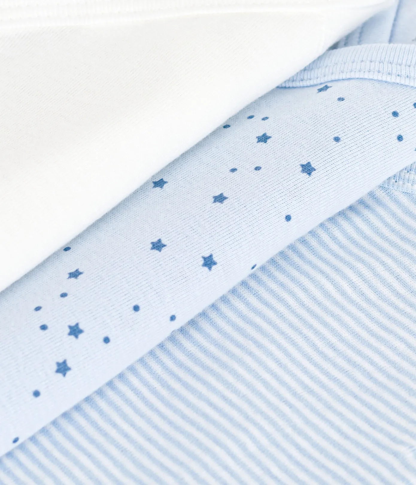 Petit Bateau Bodys|Newborn*Set langärmeliger Wickelbodys aus bedruckter Baumwolle variante 1