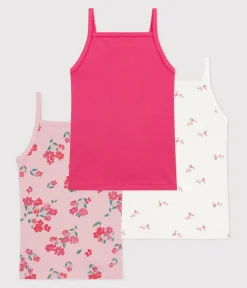 Petit Bateau Unterhemden, Tanktops|T-Shirts, Tops, Oberteile*Set Spaghetti-Tops aus Baumwolle mit Blumenmotiv variante 1