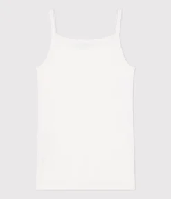 Petit Bateau Alle Tanktops|T-Shirts, Tanktops*Spaghetti-Top aus Baumwolle für Damen weiss ECUME
