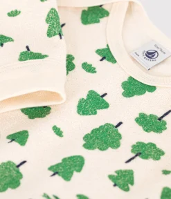 Petit Bateau Schlafanzüge, Strampler*Strampler aus aufgerautem Frottee mit Baummotiv weiss AVALANCHE/ MULTICO