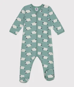 Petit Bateau Schlafanzüge, Strampler*Strampler aus aufgerautem Molton mit Waldmotiv PAUL/ MULTICO