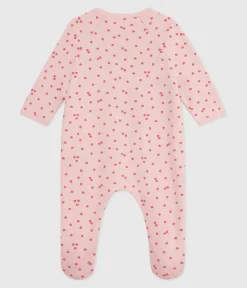 Petit Bateau Schlafanzüge, Strampler|Newborn*Strampler aus aufgerautem Molton mit Motiv rosa JOLI/weiss MULTICO