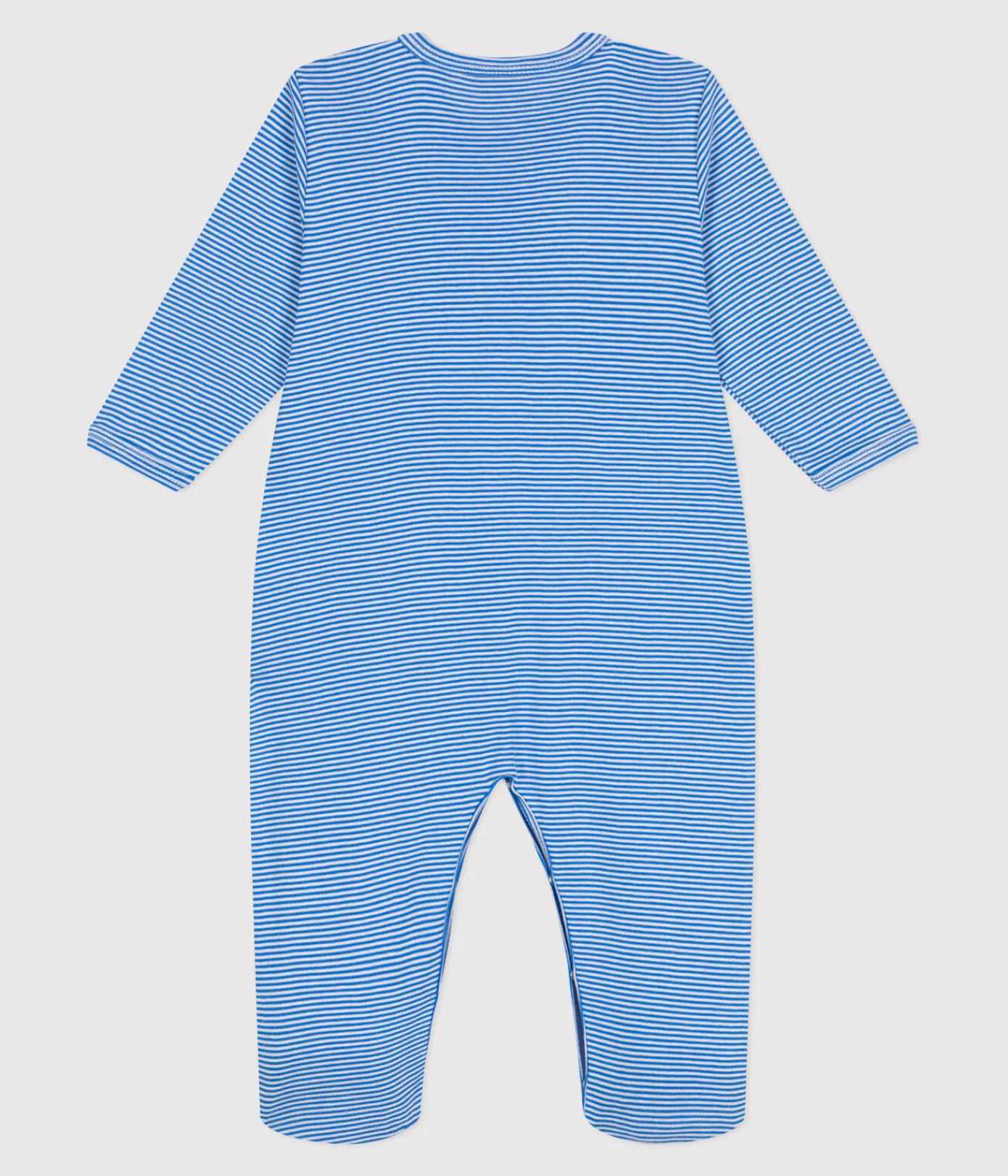 Petit Bateau Schlafanzüge, Strampler*Strampler aus Baumwolle mit Streifen DELPHINIUM/ MARSHMALLOW