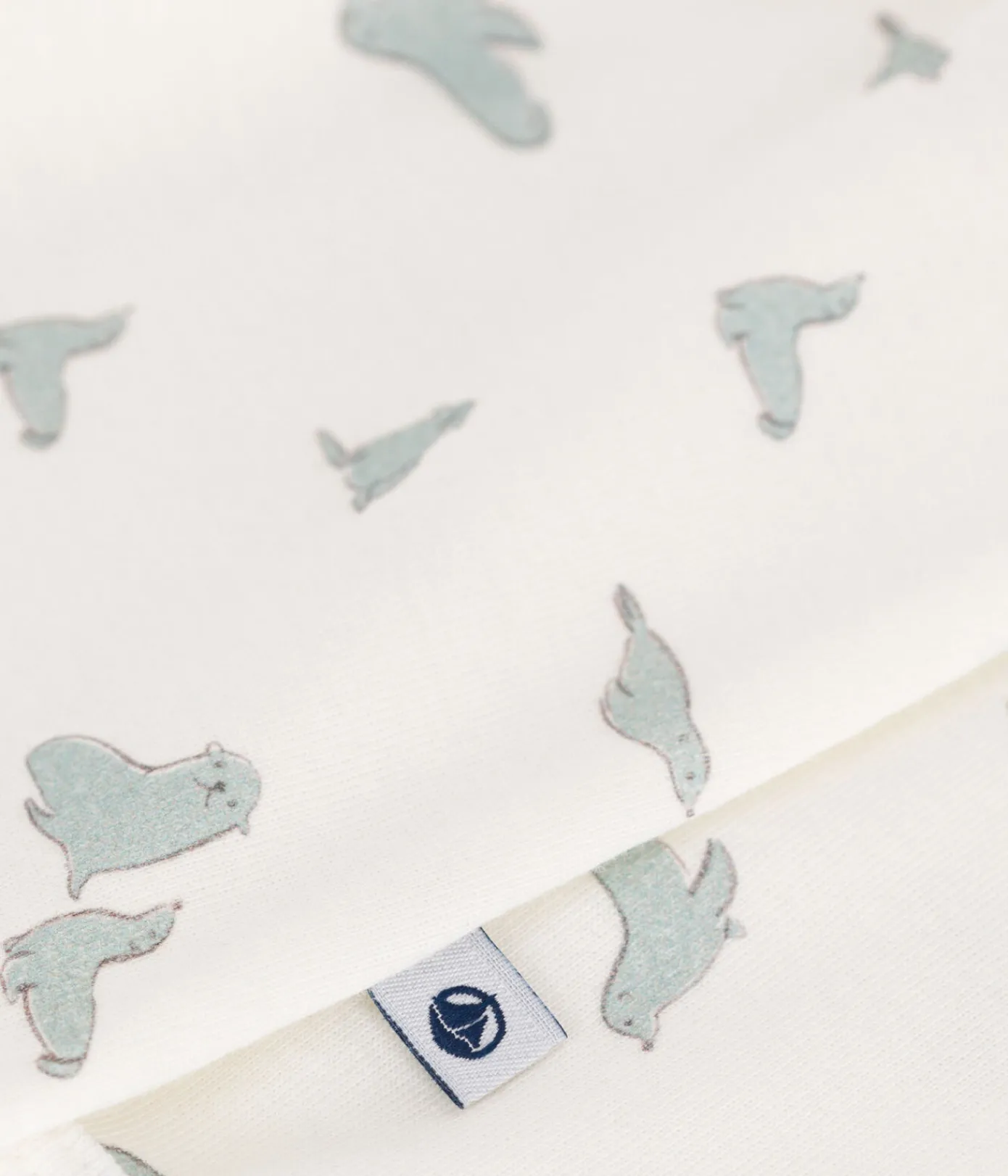 Petit Bateau Schlafanzüge, Strampler|Newborn*Strampler aus Baumwolle mit Seehund-Motiv weiss MARSHMALLOW/weiss MULTICO