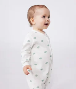Petit Bateau Schlafanzüge, Strampler*Strampler aus Baumwolle mit Fröschen weiss MARSHMALLOW/weiss MULTICO