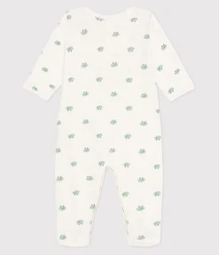 Petit Bateau Schlafanzüge, Strampler*Strampler aus Baumwolle mit Fröschen weiss MARSHMALLOW/weiss MULTICO