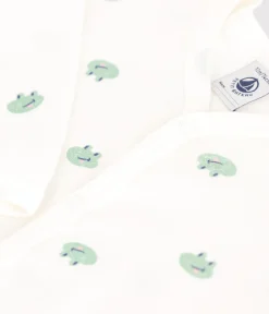 Petit Bateau Schlafanzüge, Strampler*Strampler aus Baumwolle mit Fröschen weiss MARSHMALLOW/weiss MULTICO