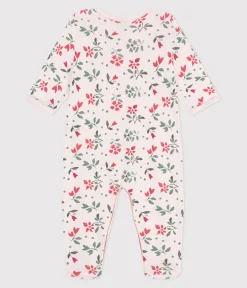 Petit Bateau Schlafanzüge, Strampler*Strampler aus Baumwolle mit Blümchen rosa FLEUR/weiss MULTICO