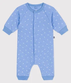Petit Bateau Sets, Overalls & Latzhosen|Newborn*Strampler aus Baumwolle mit kleinen Ankern. blau EDNA/weiss MARSHMALLOW