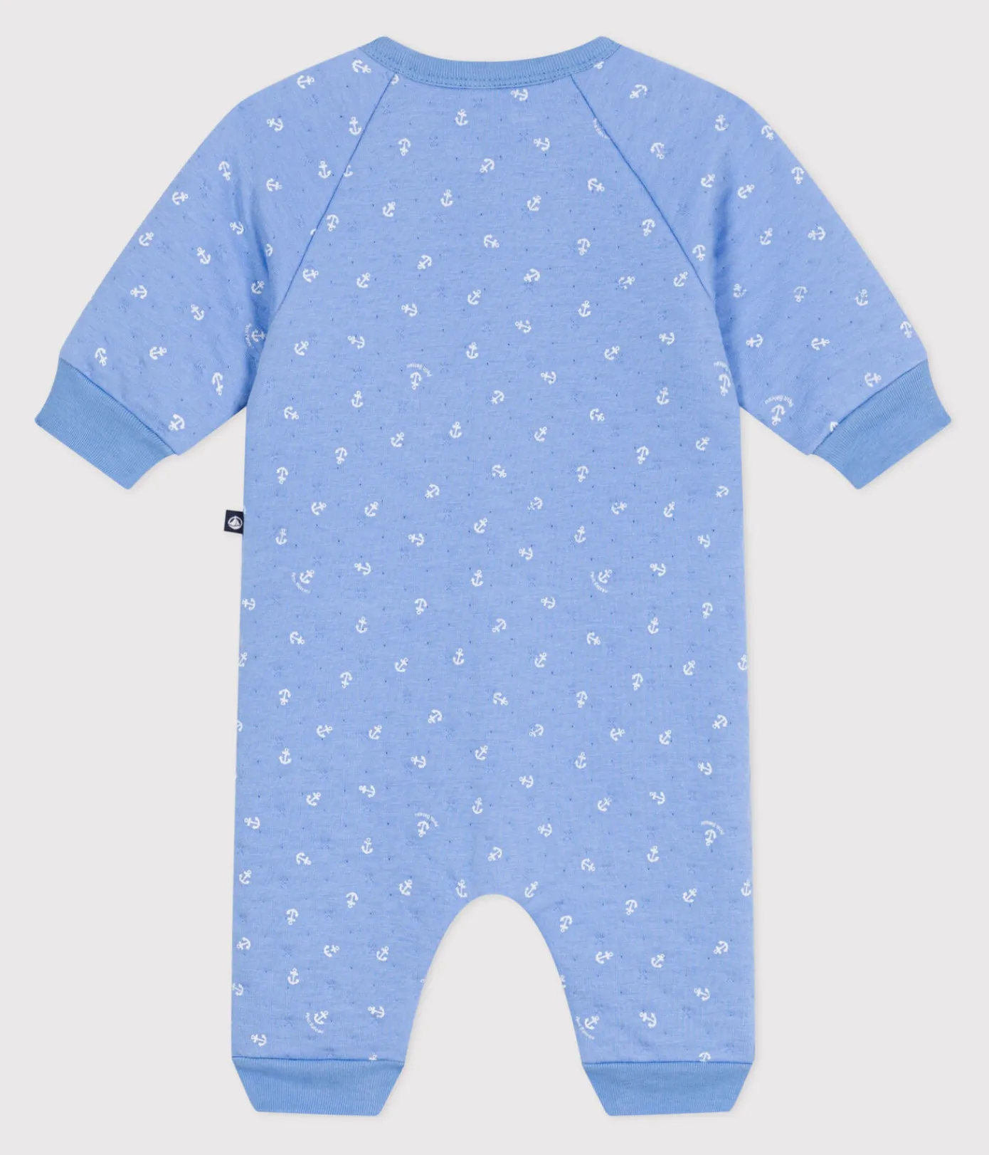 Petit Bateau Sets, Overalls & Latzhosen|Newborn*Strampler aus Baumwolle mit kleinen Ankern. blau EDNA/weiss MARSHMALLOW