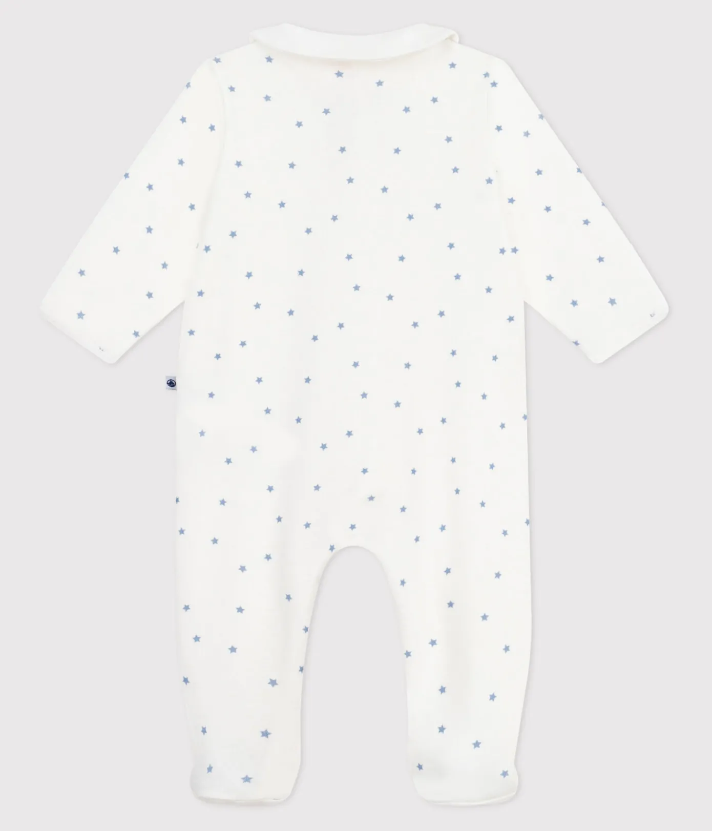 Petit Bateau Schlafanzüge, Strampler|Newborn*Strampler aus Baumwolle mit Sternenkragen weiss MARSHMALLOW/blau ALASKA