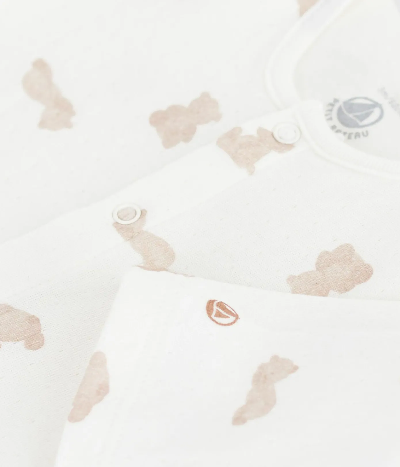 Petit Bateau Schlafanzüge, Strampler|Newborn*Strampler aus bedrucktem Doppeljersey MARSHMALLOW/ BRUN