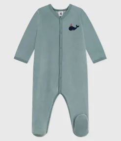 Petit Bateau Schlafanzüge, Strampler*Strampler aus einfarbigem Nicki GOBELIN