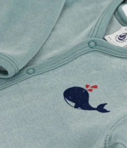 Petit Bateau Schlafanzüge, Strampler*Strampler aus einfarbigem Nicki GOBELIN