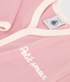 Petit Bateau Schlafanzüge, Strampler*Strampler aus einfarbiger Baumwolle rosa CHARME
