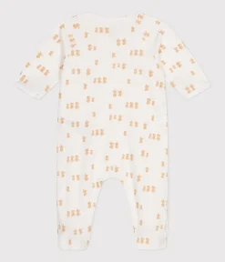 Petit Bateau Schlafanzüge, Strampler|Newborn*Strampler aus Molton weiss MARSHMALLOW/weiss MULTICO