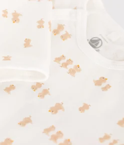 Petit Bateau Schlafanzüge, Strampler|Newborn*Strampler aus Molton weiss MARSHMALLOW/weiss MULTICO