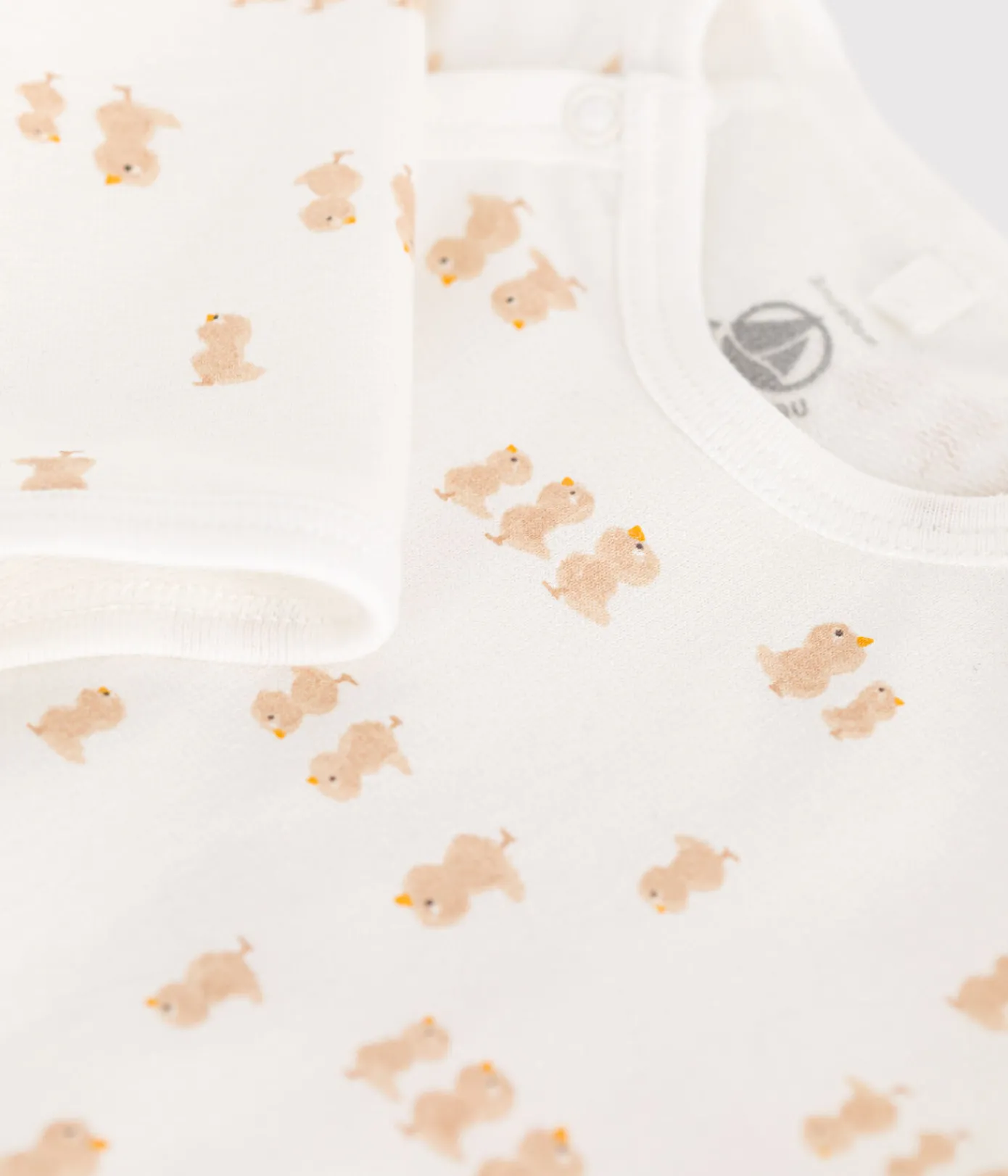 Petit Bateau Schlafanzüge, Strampler|Newborn*Strampler aus Molton weiss MARSHMALLOW/weiss MULTICO