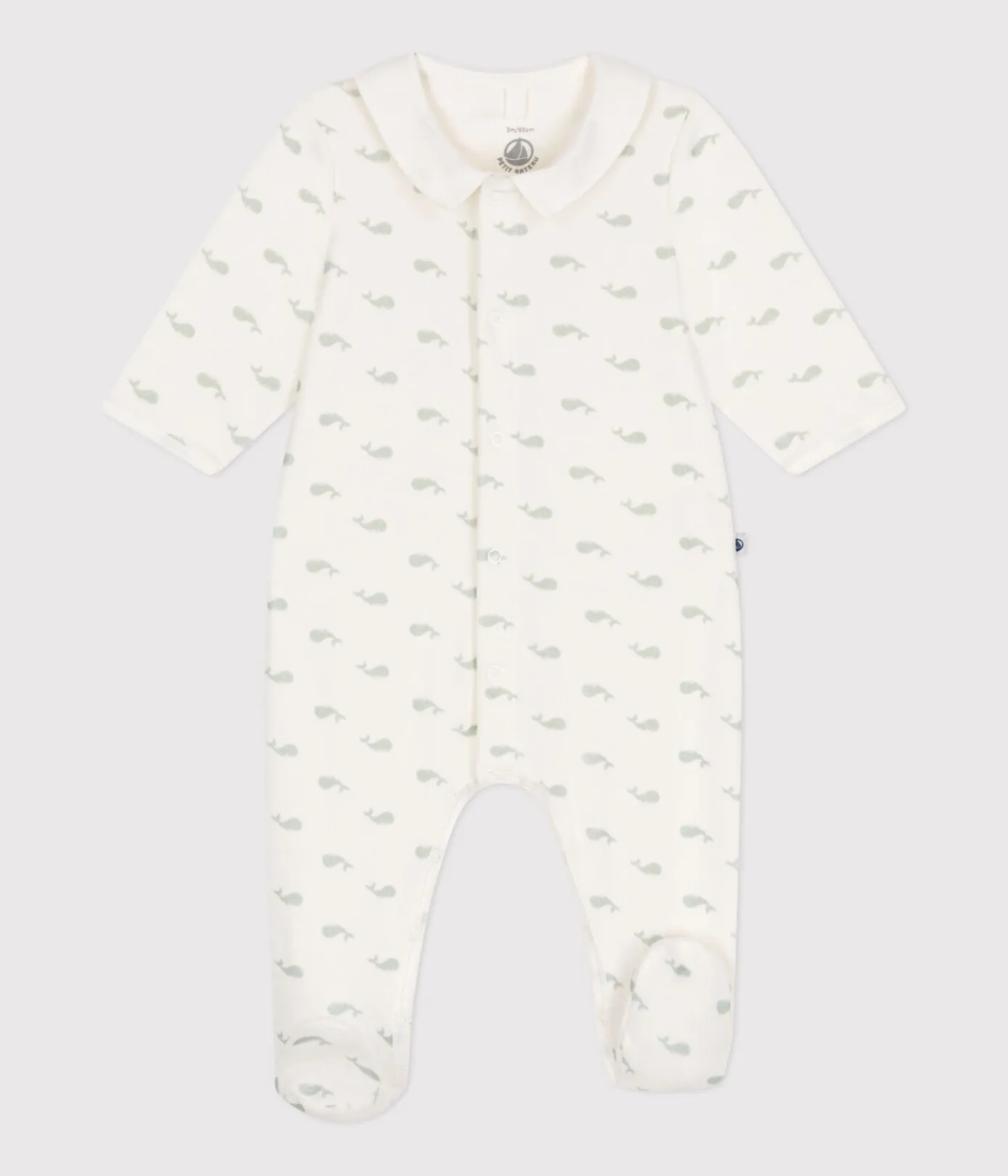 Petit Bateau Schlafanzüge, Strampler|Newborn*Strampler aus Nicki weiss MARSHMALLOW/ HERBIER