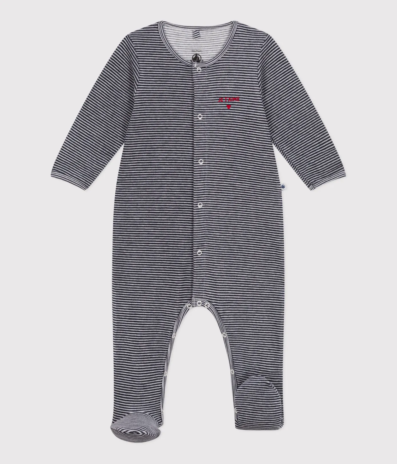 Petit Bateau Schlafanzüge, Strampler|Newborn*Strampler aus Nicki blau SMOKING/weiss MARSHMALLOW