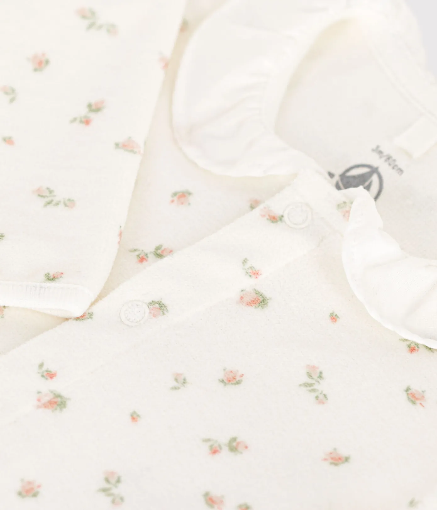 Petit Bateau Schlafanzüge, Strampler|Newborn*Strampler aus Nicki weiss MARSHMALLOW/weiss MULTICO