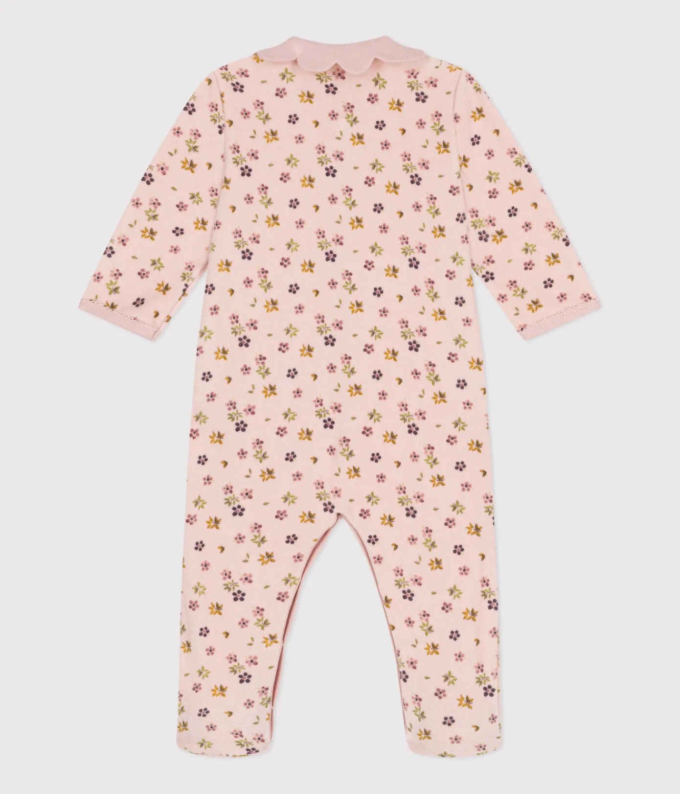 Petit Bateau Schlafanzüge, Strampler*Strampler aus Nicki mit Blumenmotiv rosa SALINE/weiss MULTICO