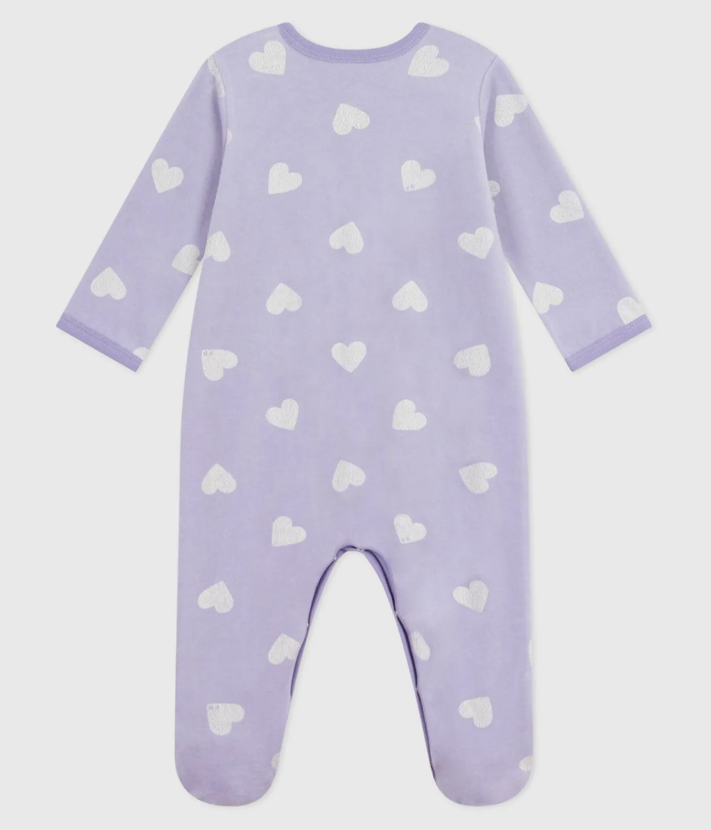 Petit Bateau Schlafanzüge, Strampler*Strampler aus Nicki mit Herzmotiv weiss SQUAW/ MARSHMALLOW