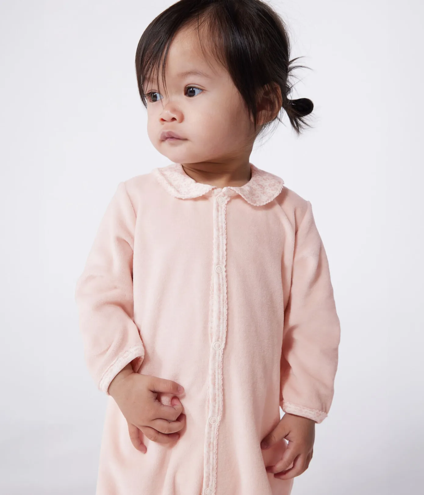 Petit Bateau Schlafanzüge, Strampler*Strampler aus Nicki mit Kragen rosa SALINE