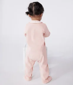 Petit Bateau Schlafanzüge, Strampler*Strampler aus Nicki mit Kragen rosa SALINE