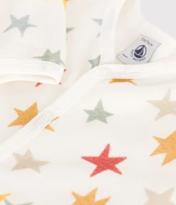 Petit Bateau Schlafanzüge, Strampler*Strampler aus Nicki mit Sternmotiv weiss MARSHMALLOW/weiss MULTICO
