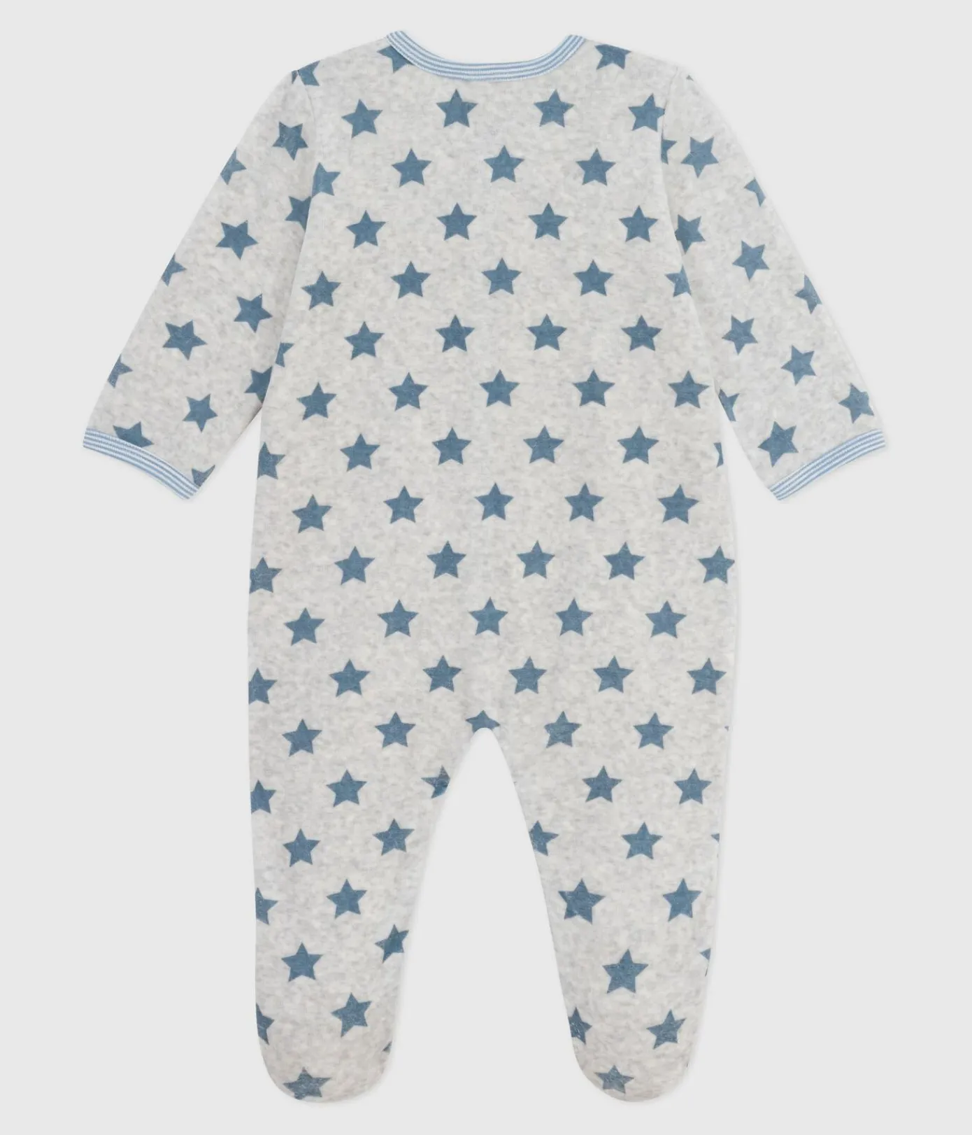 Petit Bateau Schlafanzüge, Strampler*Strampler aus Nicki mit Sternmotiv BELUGA/ ADRIATIC