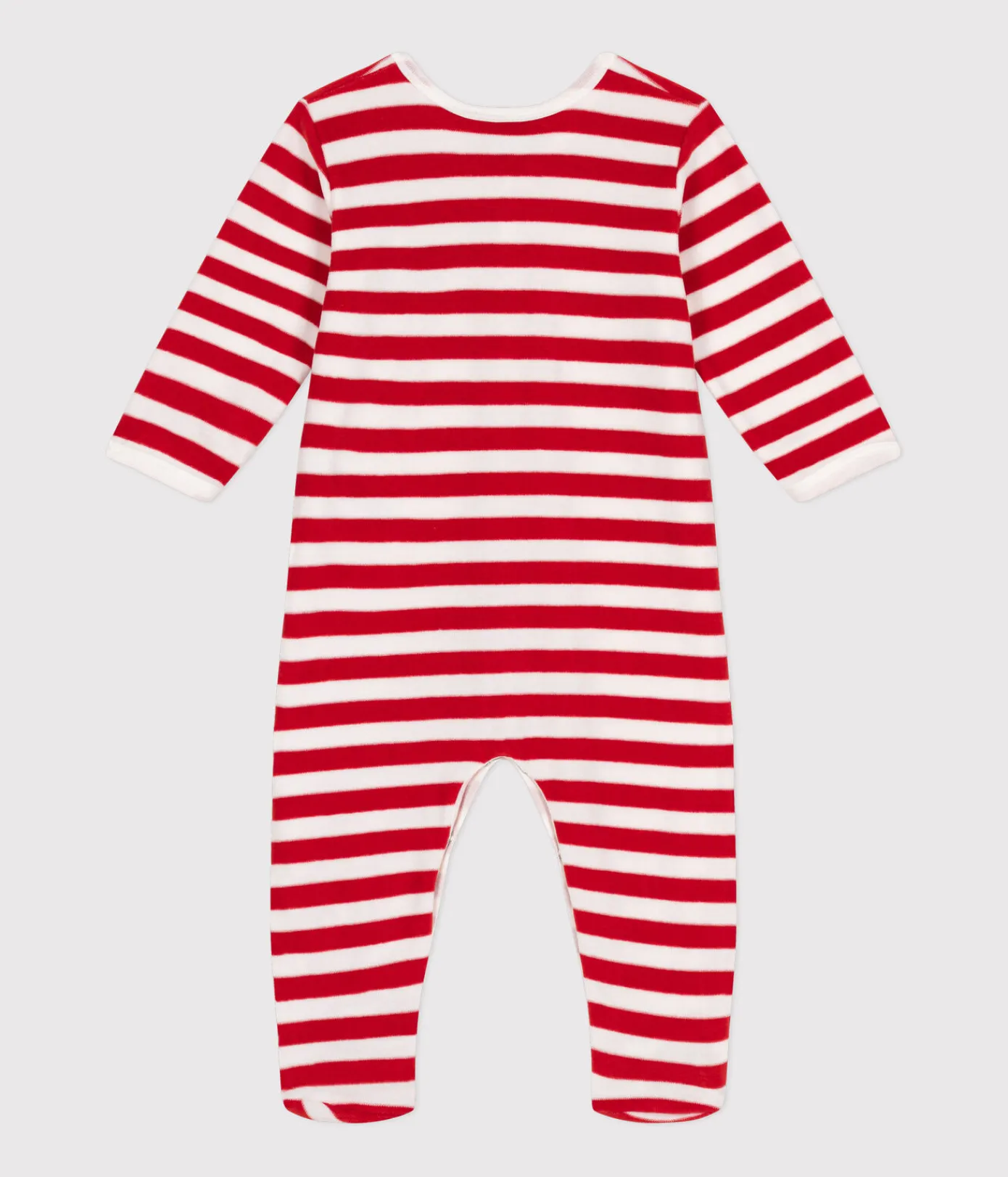 Petit Bateau Schlafanzüge, Strampler*Strampler aus Nicki mit Weihnachtsmotiven ROT AURORA/ MARSHMALLOW