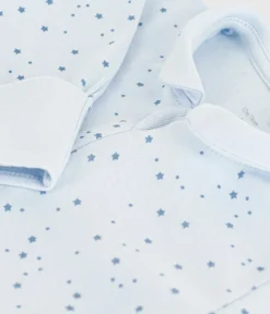 Petit Bateau Schlafanzüge, Strampler|Newborn*Strampler mit Kragen aus Baumwolle Sternmotiv FRAICHEUR/ ADRIATIC
