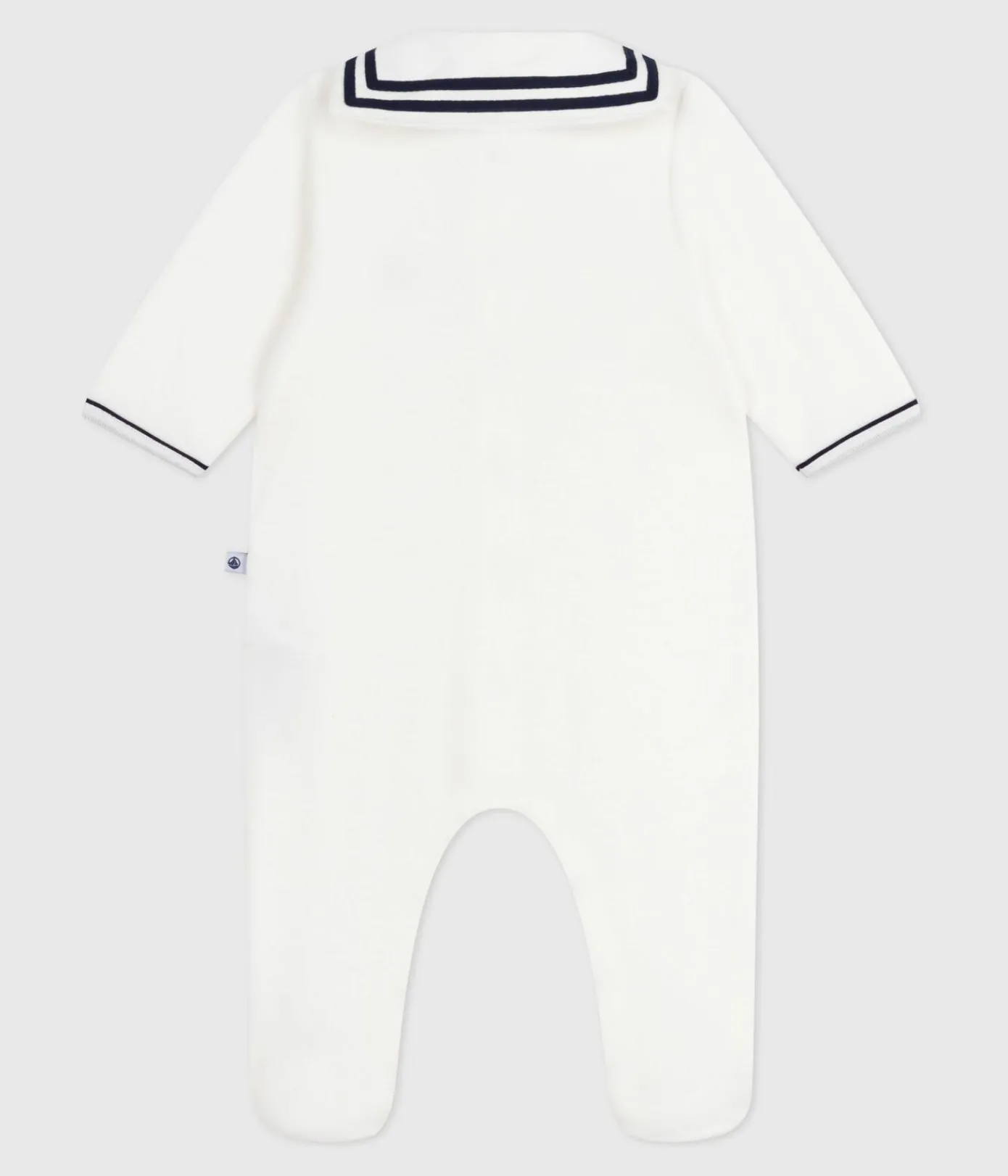 Petit Bateau Schlafanzüge, Strampler|Newborn*Strampler mit Matrosenkragen aus Nicki weiss MARSHMALLOW